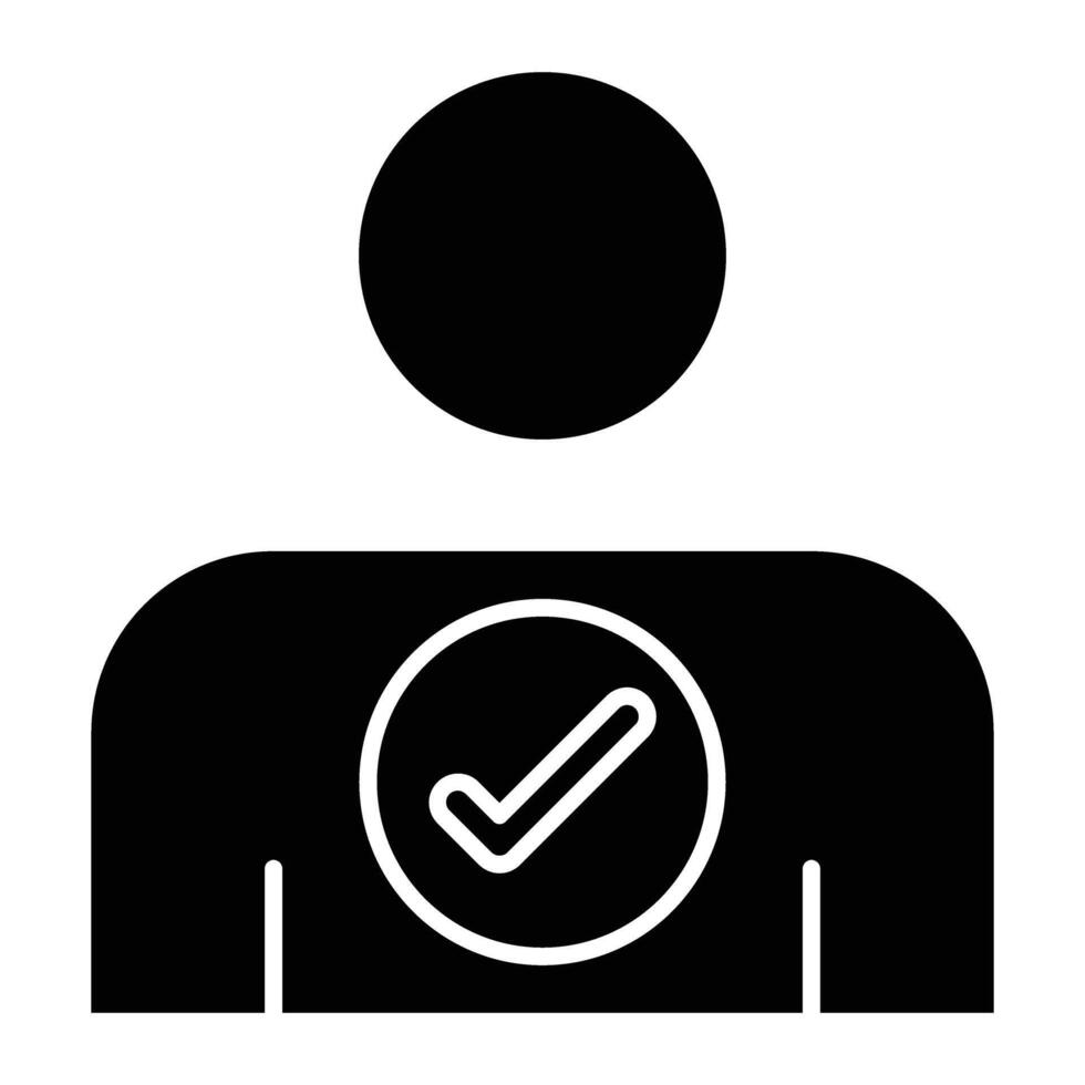 Candidate Glyph Icon Design vector