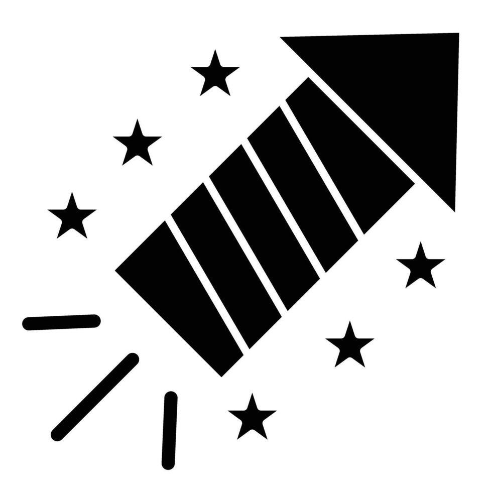 firework Glyph Icon Design vector