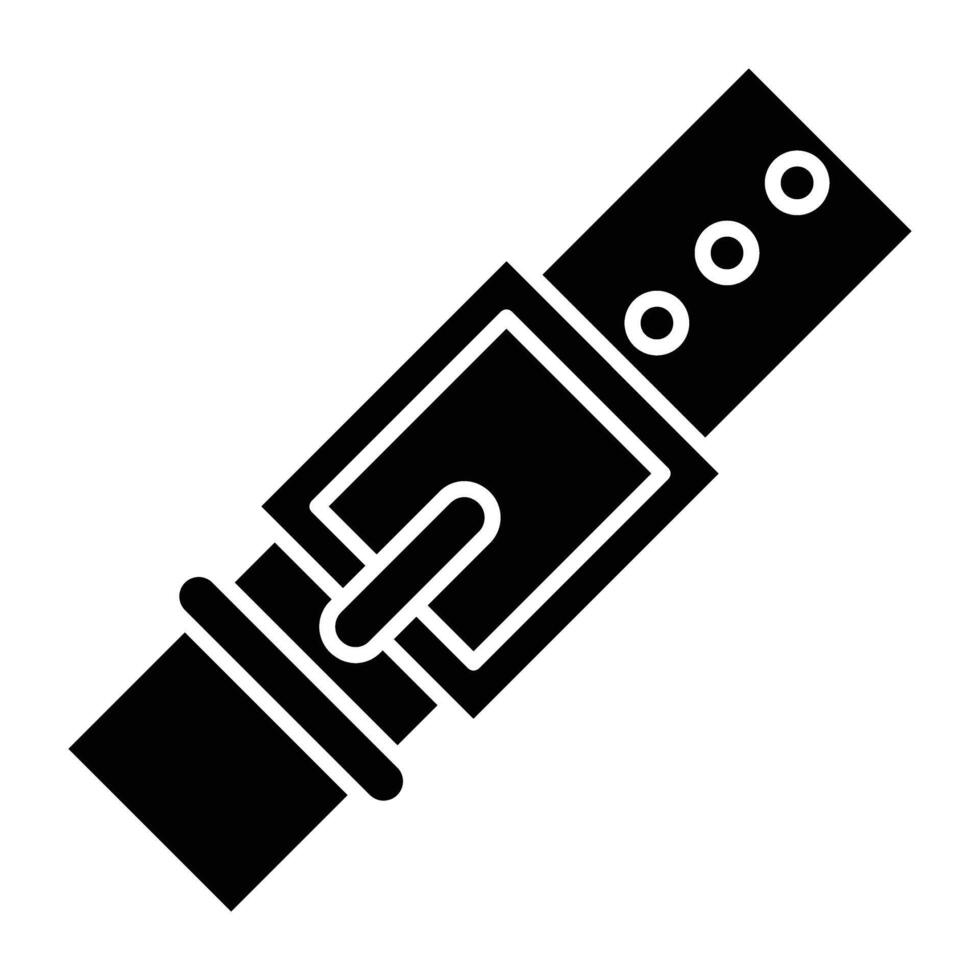 Belt Glyph Icon Design vector
