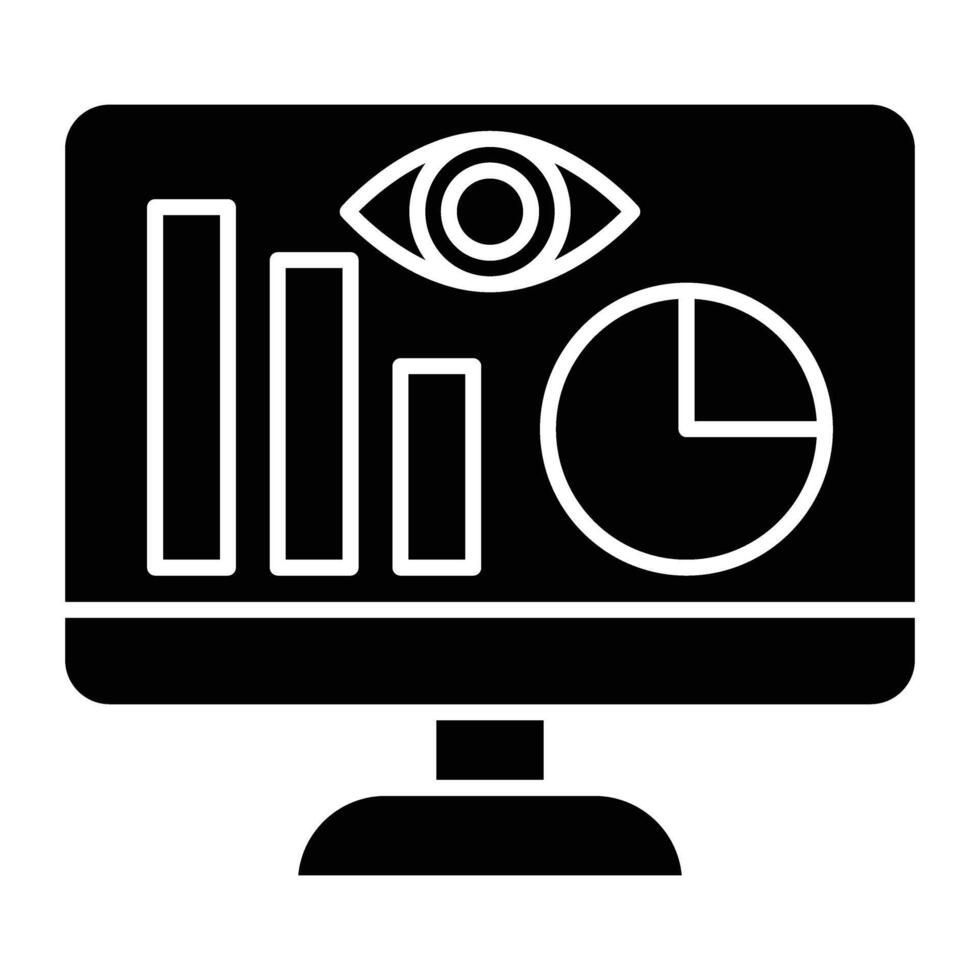 Monitoring Icon Design For Personal And Commercial Use. vector