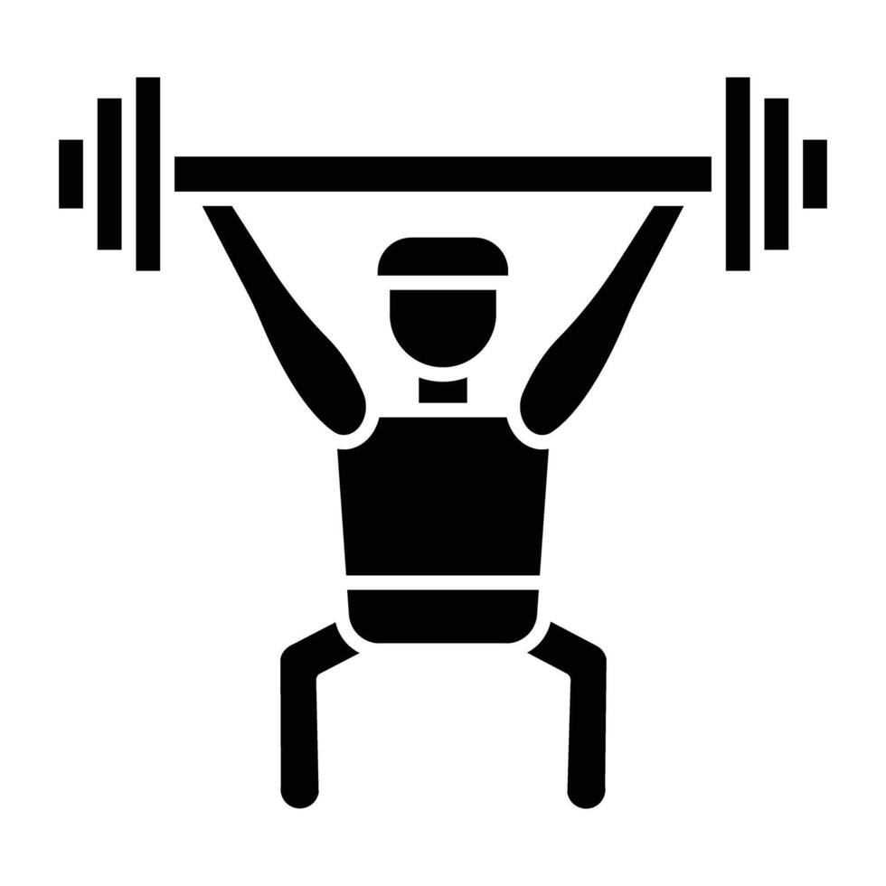 Weightlifting Icon Design For Personal And Commercial Use. vector