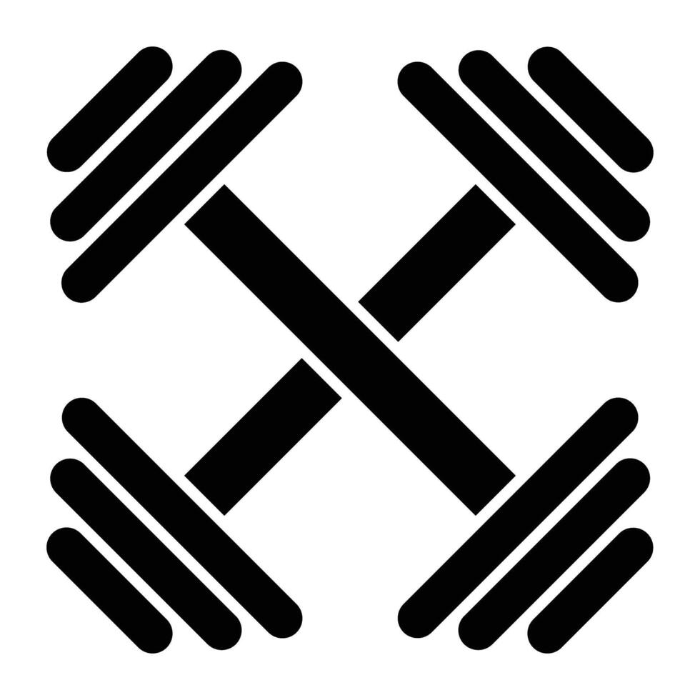 Barbell Icon Design For Personal And Commercial Use. vector