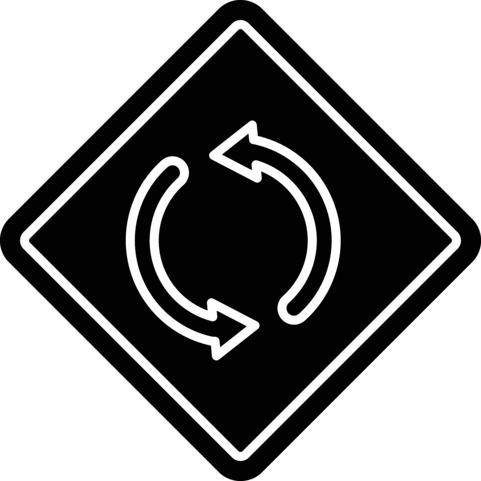 Synchronisation Glyph Icon Design vector