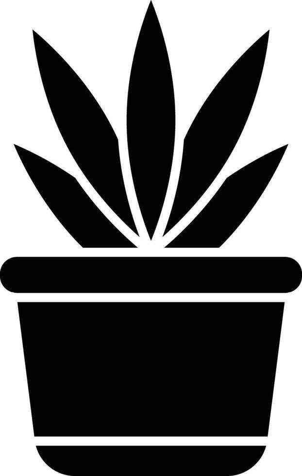 Plant Pot Glyph Icon Design vector