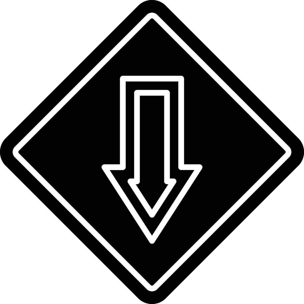 Down Glyph Icon Design vector