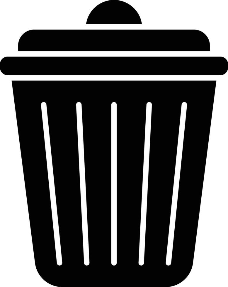 Trash Glyph Icon Design vector