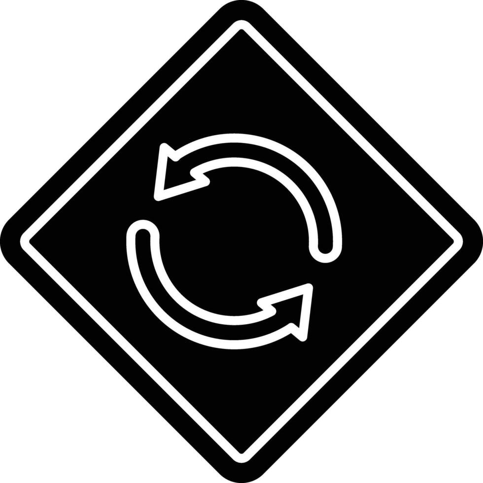 Repeat Glyph Icon Design vector
