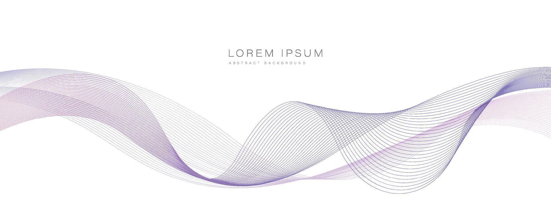 Abstract pink purple gradient flowing wave lines on white background. Modern colorful wavy lines pattern design element. Suitable for banner, cover, poster, website, presentation, brochure, flyer vector