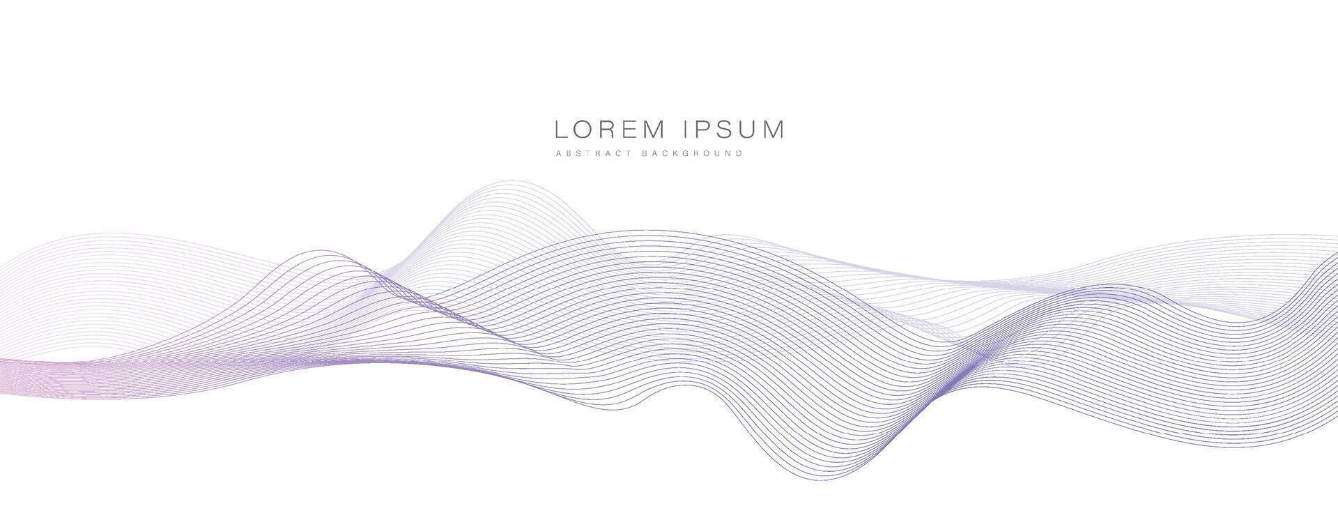 Abstract pink purple gradient flowing wave lines on white background. Modern colorful wavy lines pattern design element. Suitable for banner, cover, poster, website, presentation, brochure, flyer vector