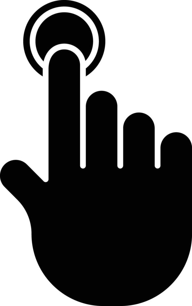 Tap Glyph Icon Design vector