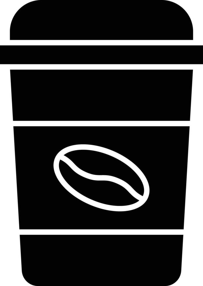 Coffee Cup Glyph Icon Design vector