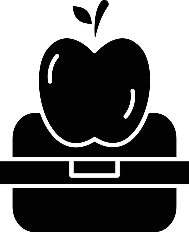 Lunchbox Glyph Icon Design vector