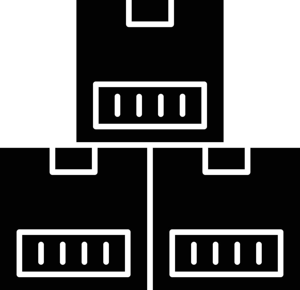 Packaging Glyph Icon Design vector