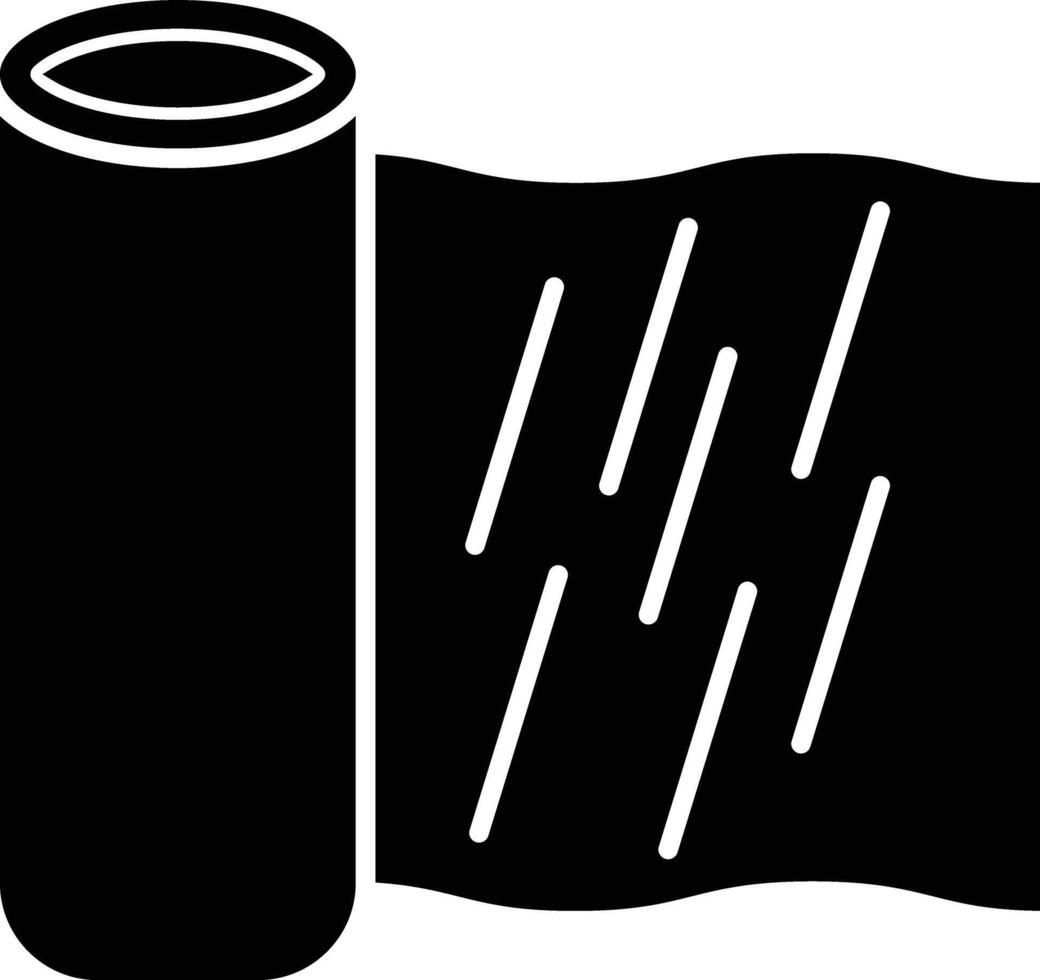 Plastic Wrap Glyph Icon Design vector