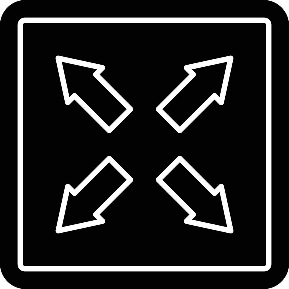Expand Glyph Icon Design vector
