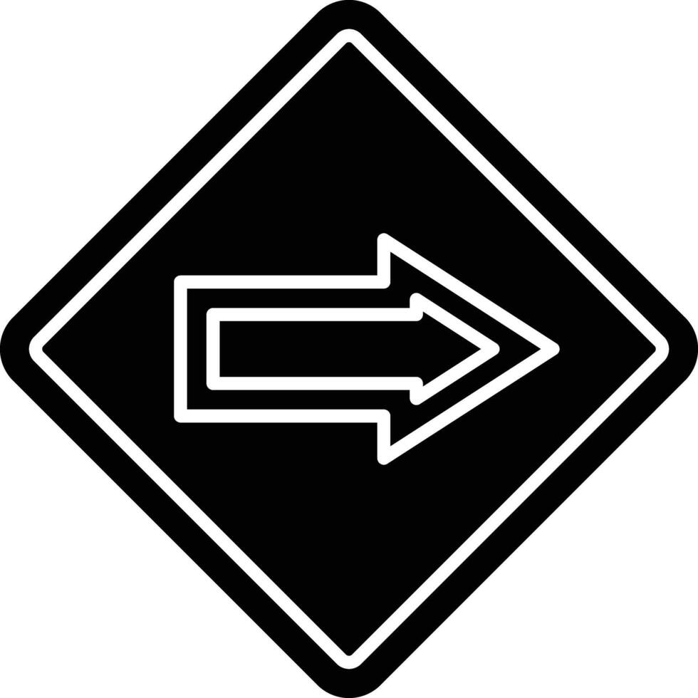 Right Glyph Icon Design vector