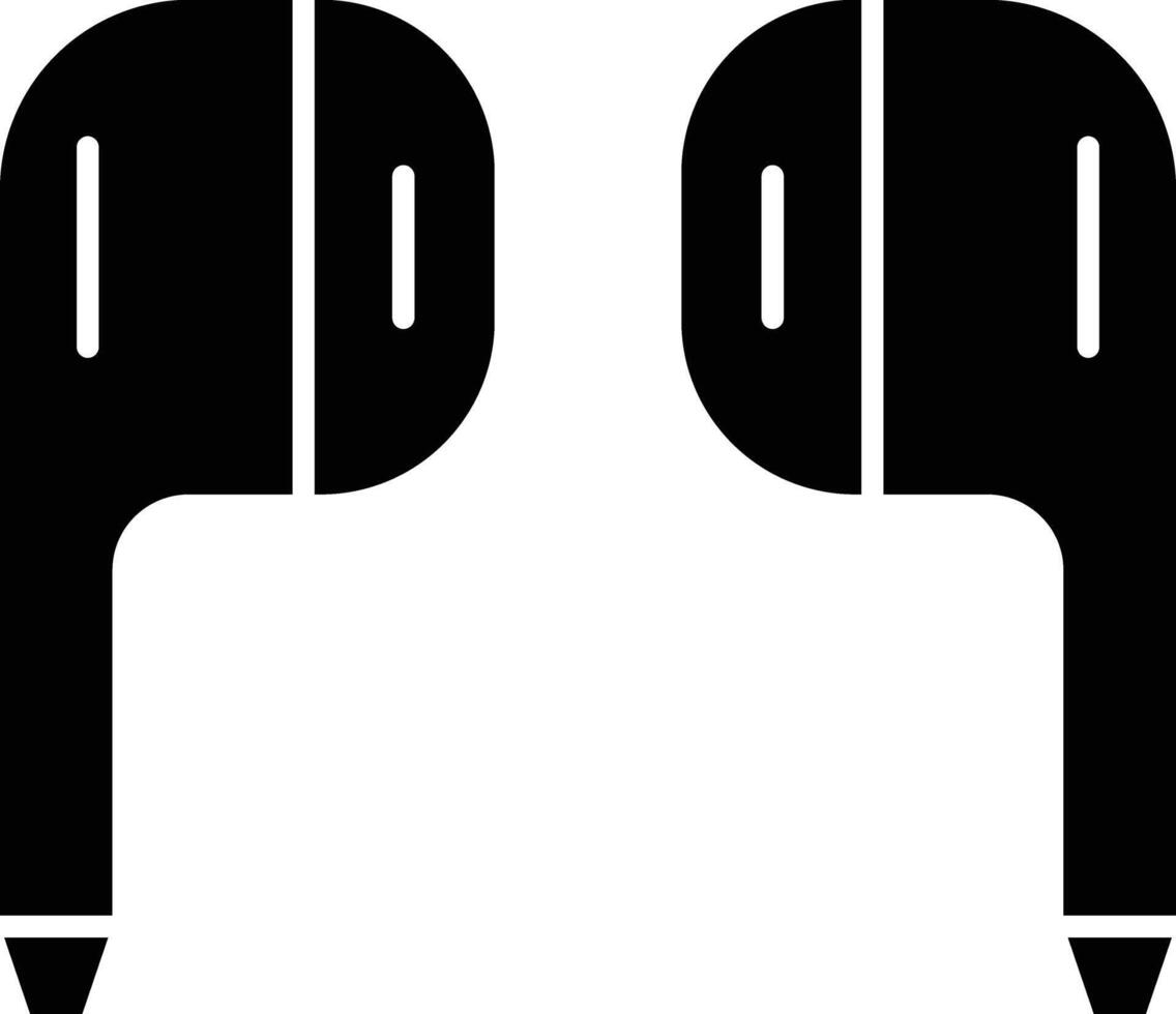 Earbud Glyph Icon Design vector