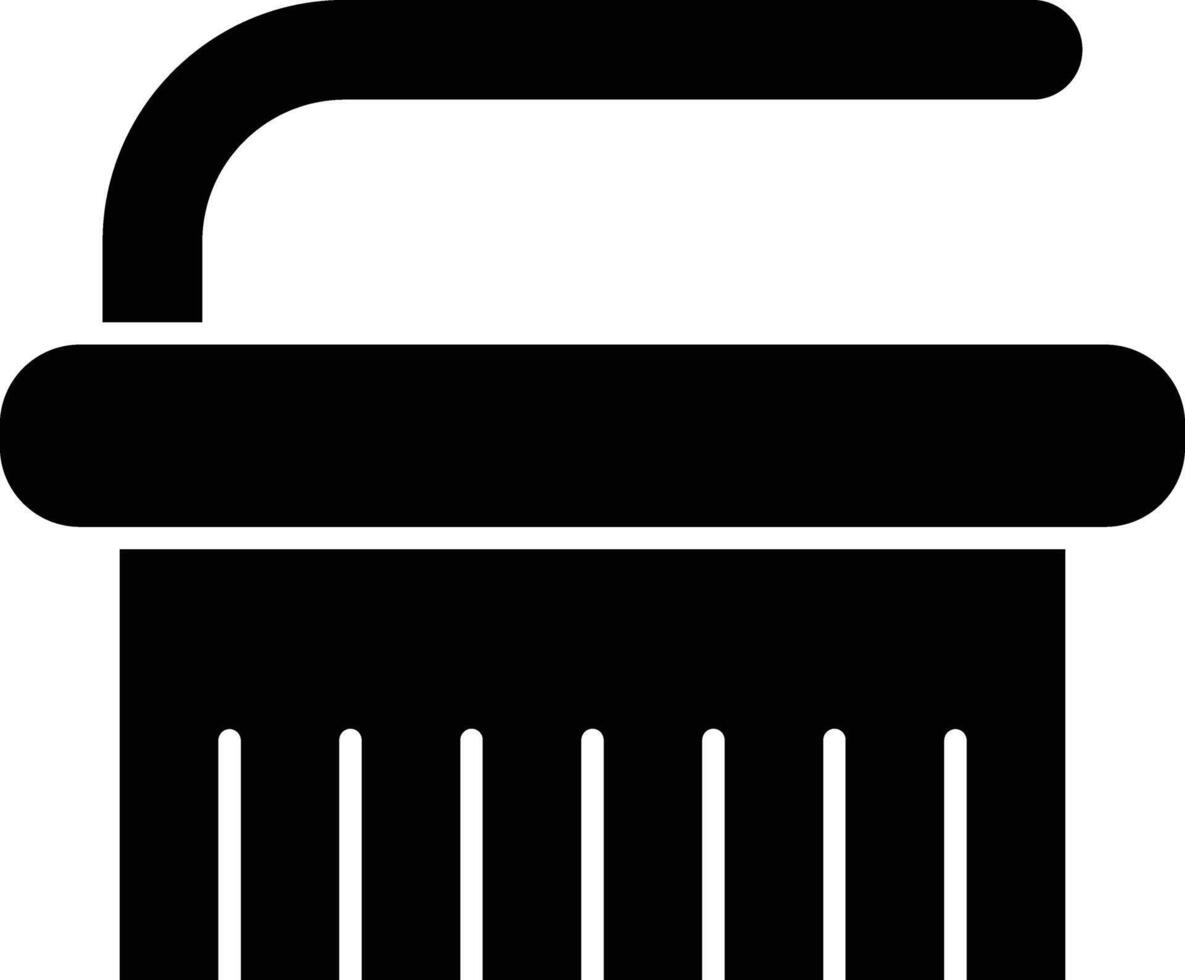 Cleaning Brush Glyph Icon Design vector