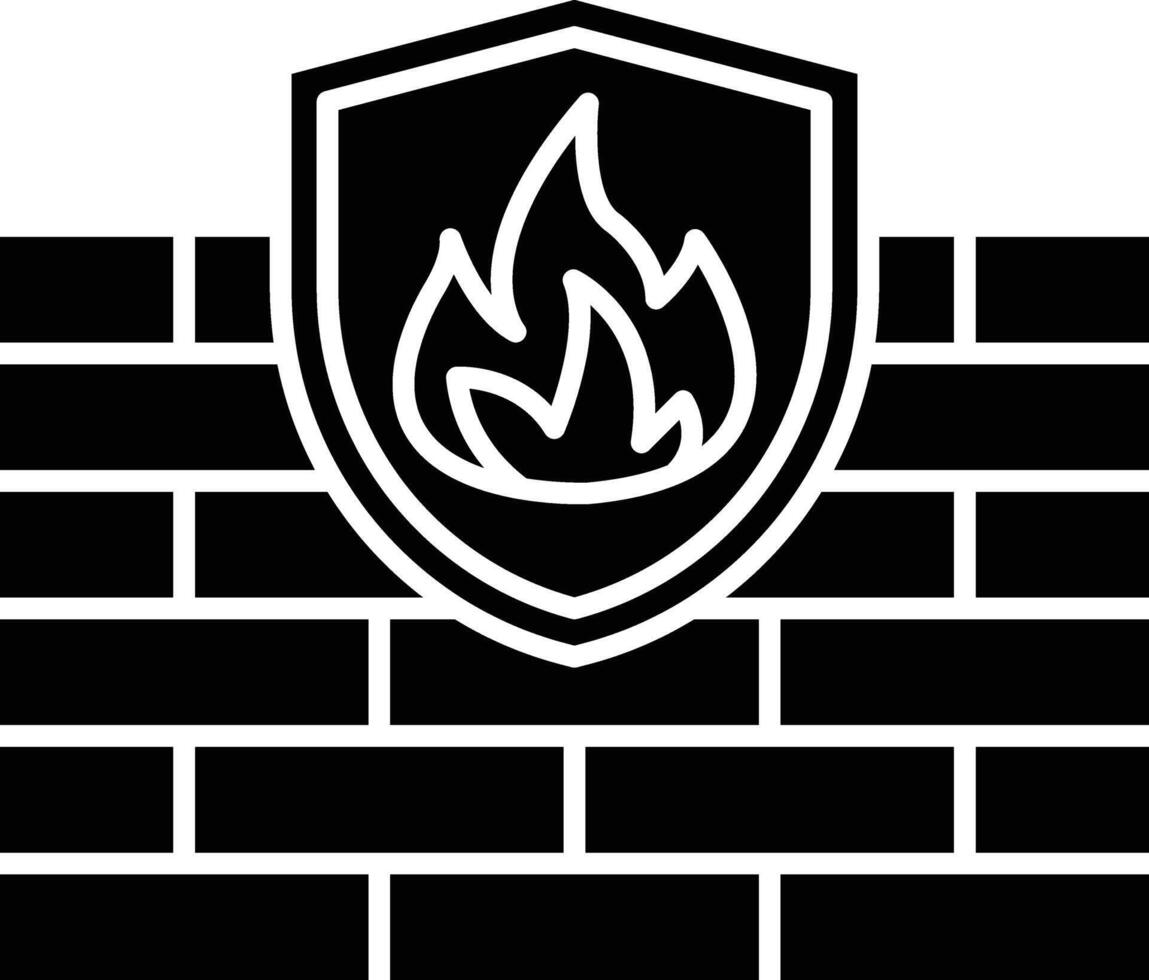 Firewall Line Icon vector