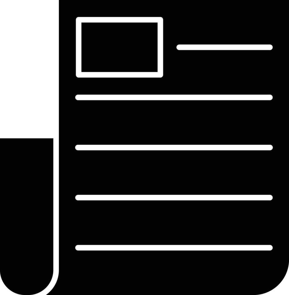 News Paper Line Icon vector