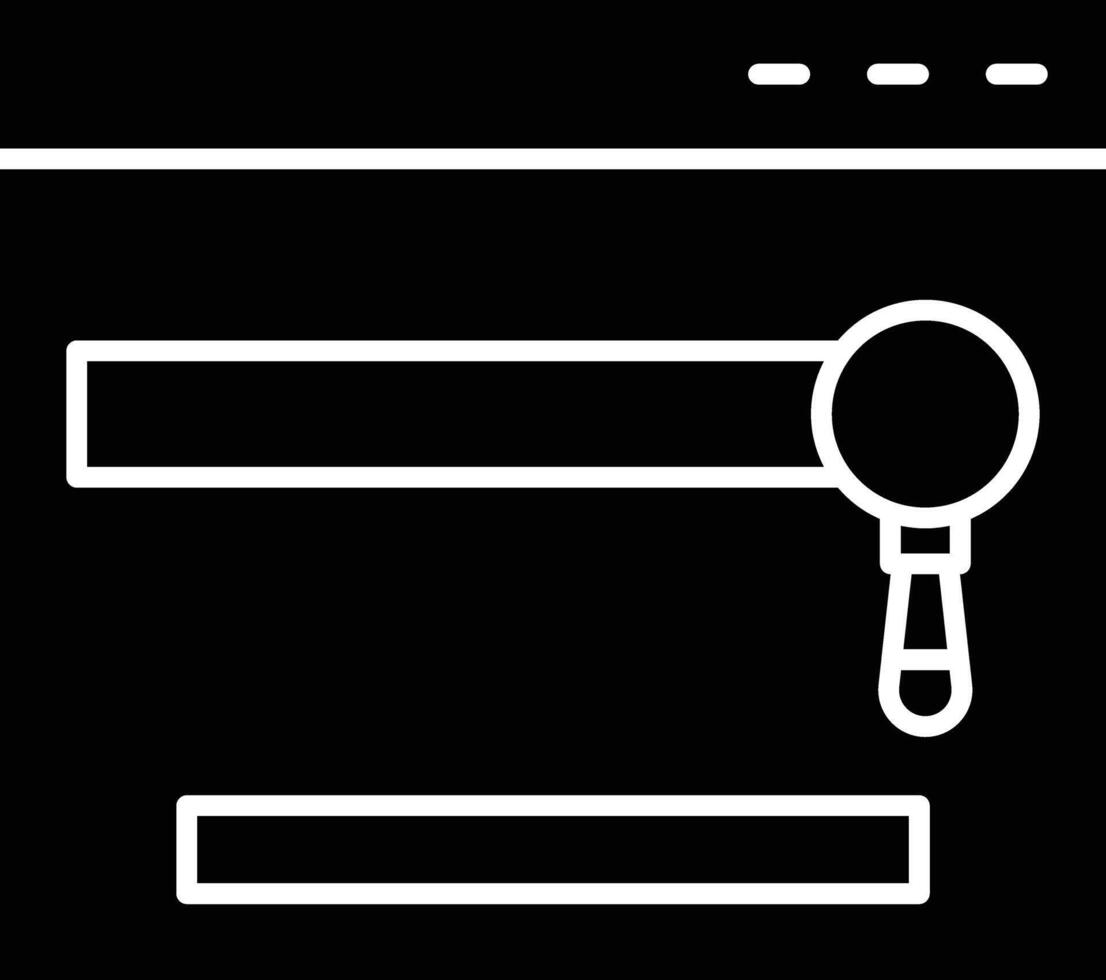 Search Glyph Icon Design vector