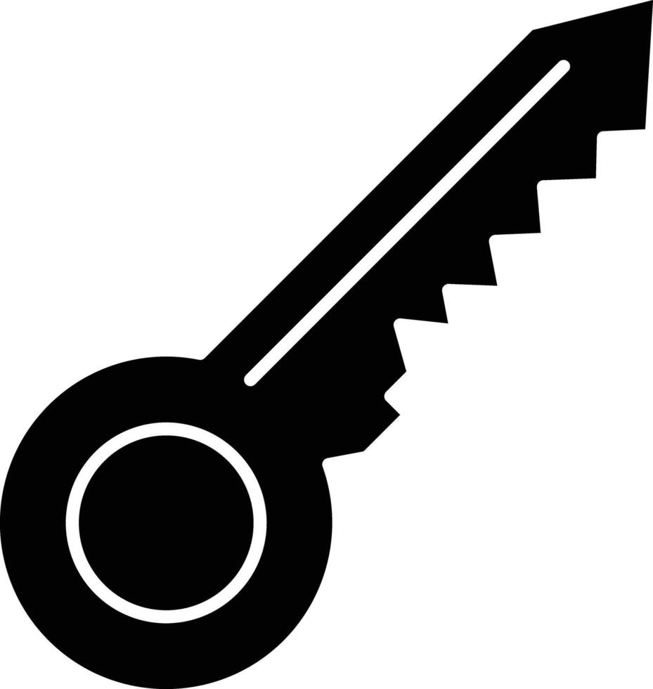 Key Glyph Icon Design vector