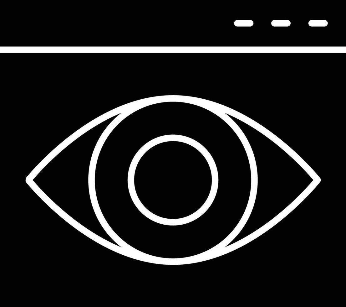 Vision Glyph Icon Design vector
