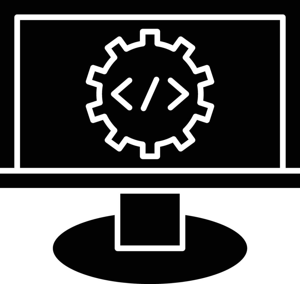 Update Glyph Icon Design vector