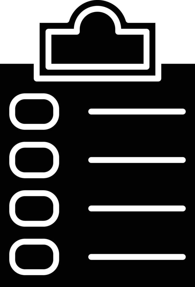 List Glyph Icon Design vector