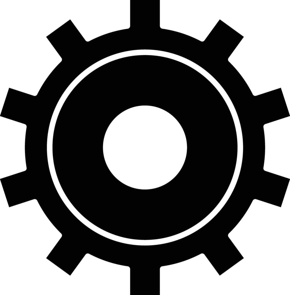 Gear Glyph Icon Design vector