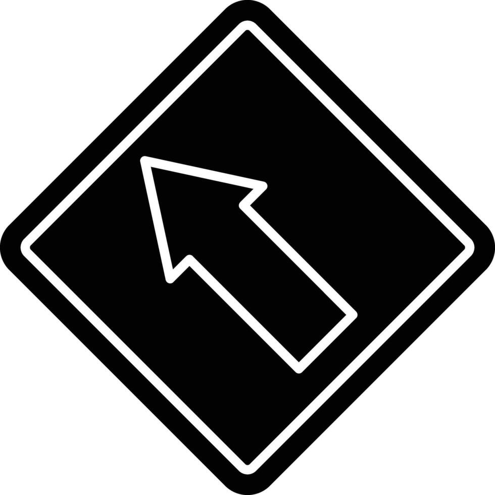 Top Left Glyph Icon Design vector