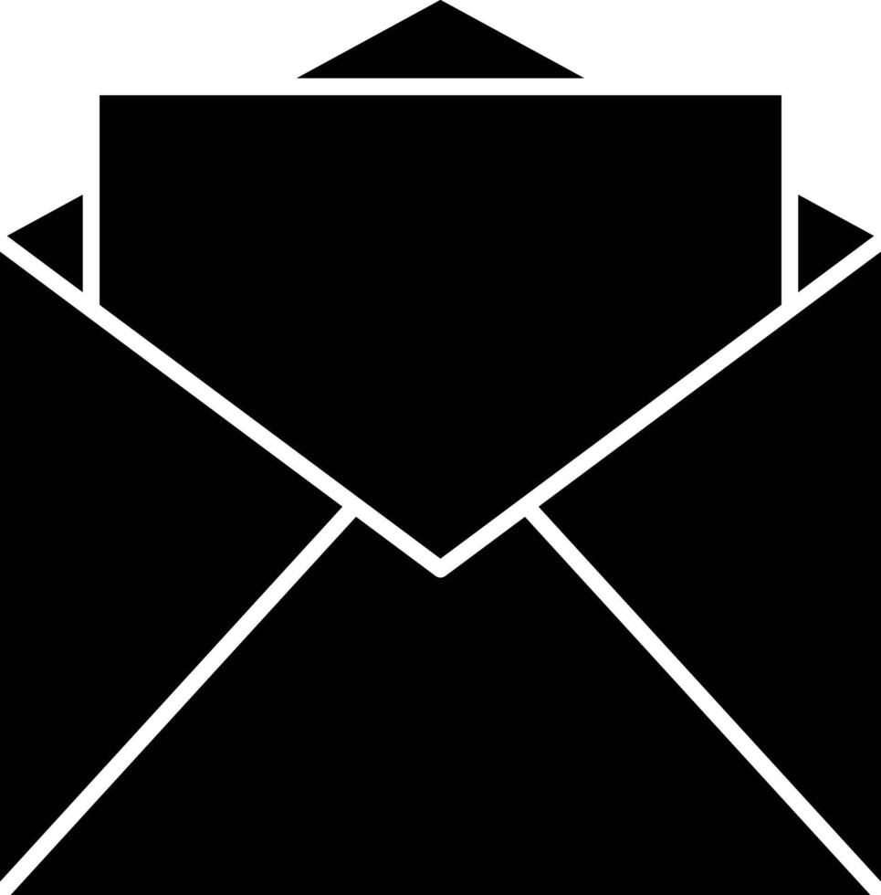 Open Envelope Line Icon vector