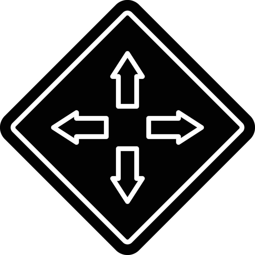 Direction Glyph Icon Design vector