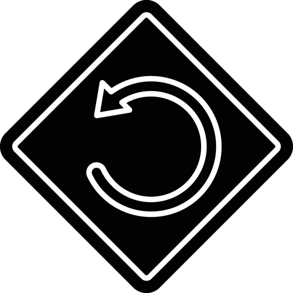 Refresh Glyph Icon Design vector