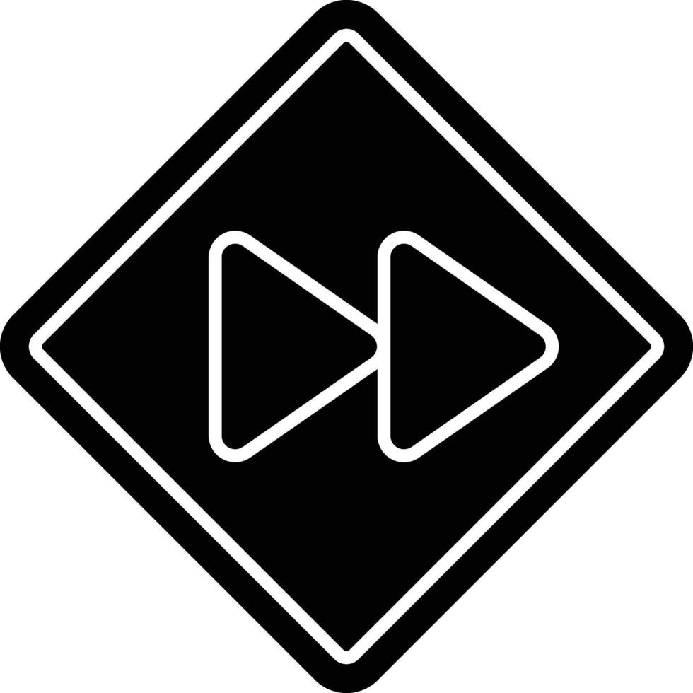 Fast Forward Glyph Icon Design vector
