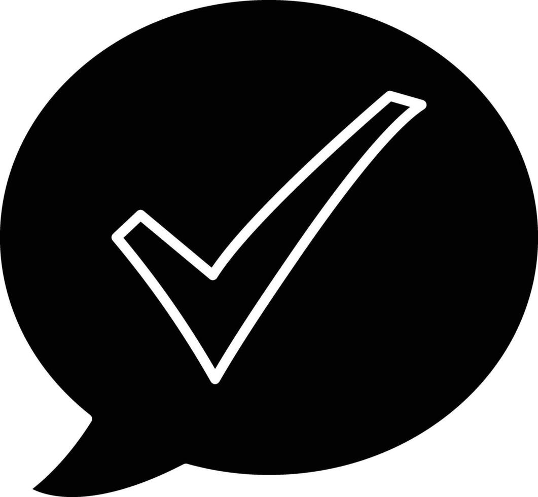 Check Mark Line Icon vector