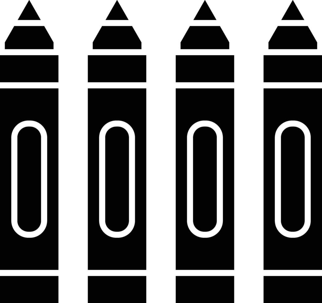 Crayons Line Icon vector