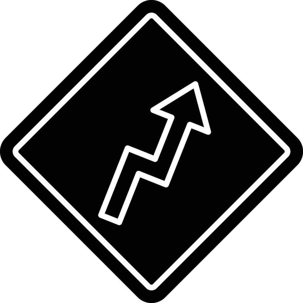 Zigzag Glyph Icon Design vector