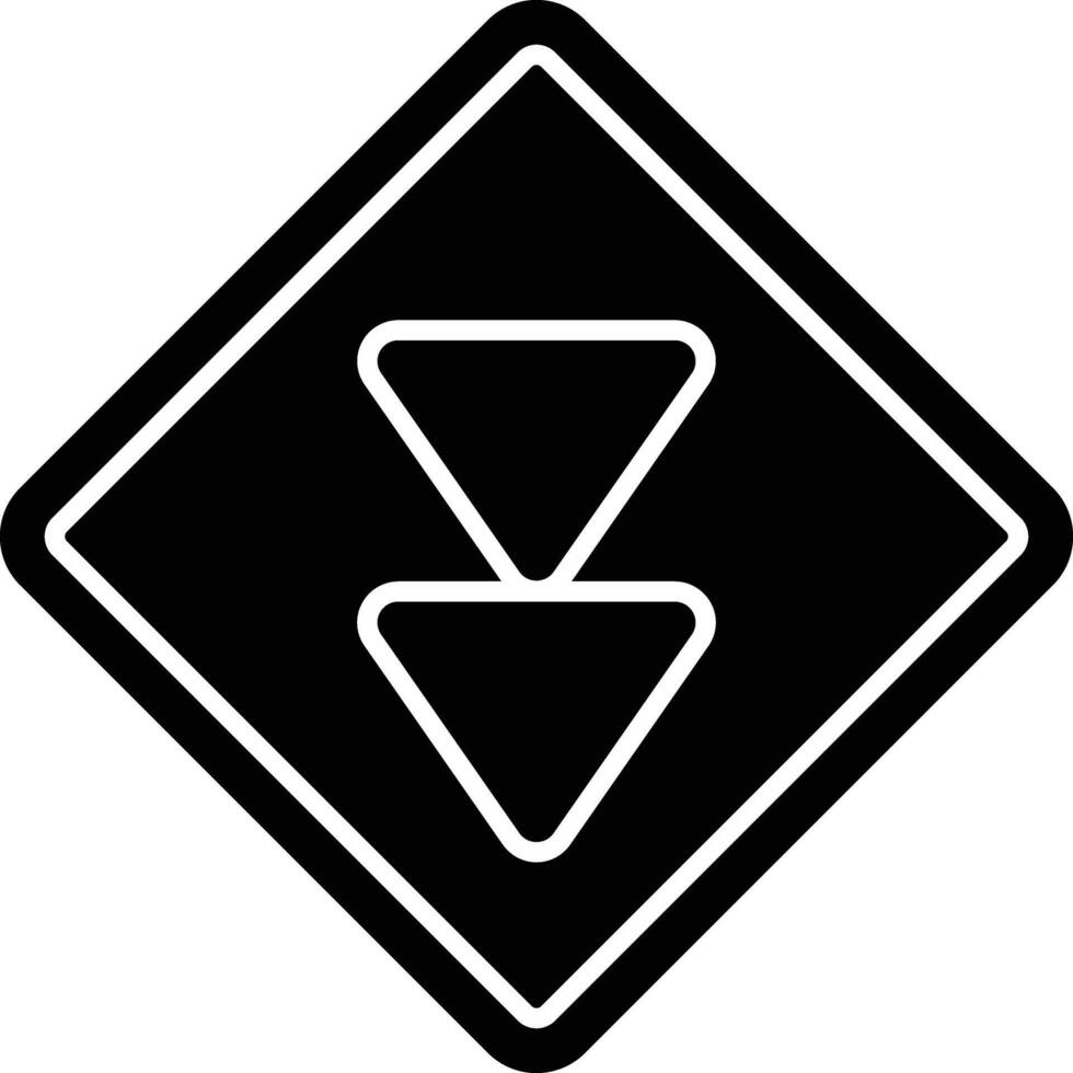 Downward Glyph Icon Design vector