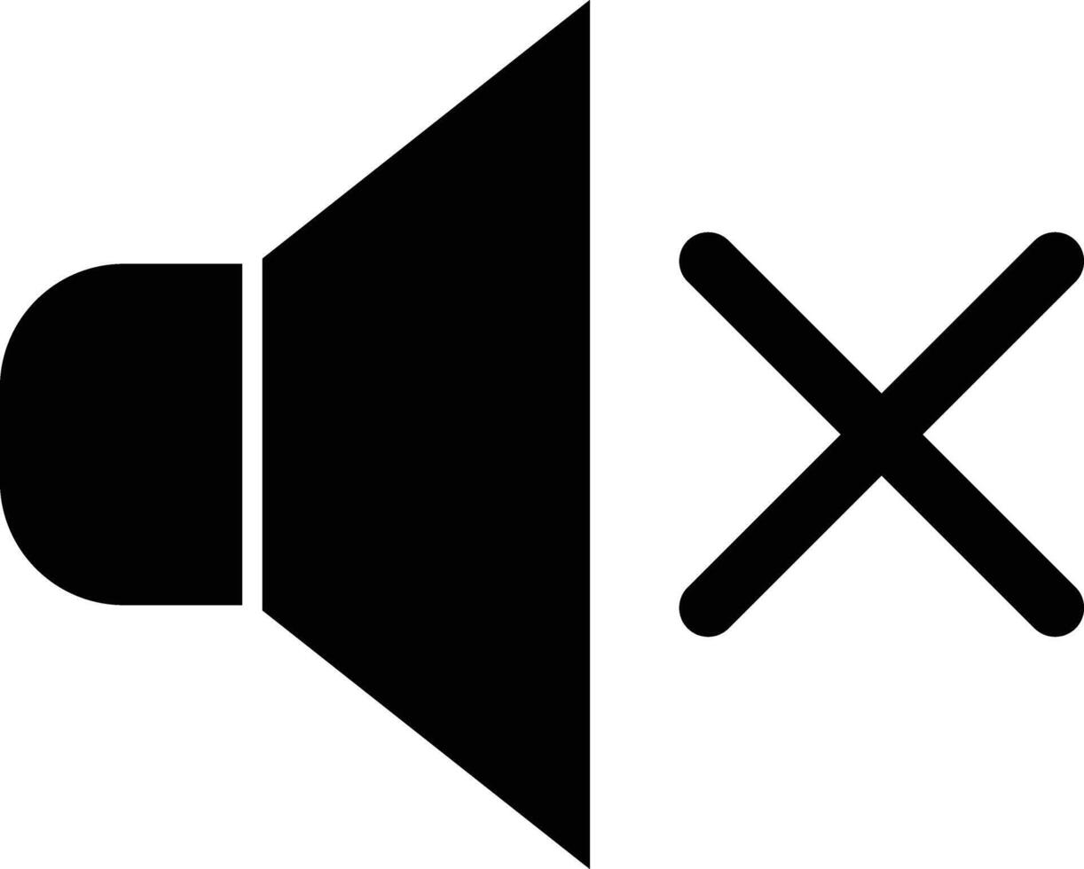 Mute Glyph Icon Design vector