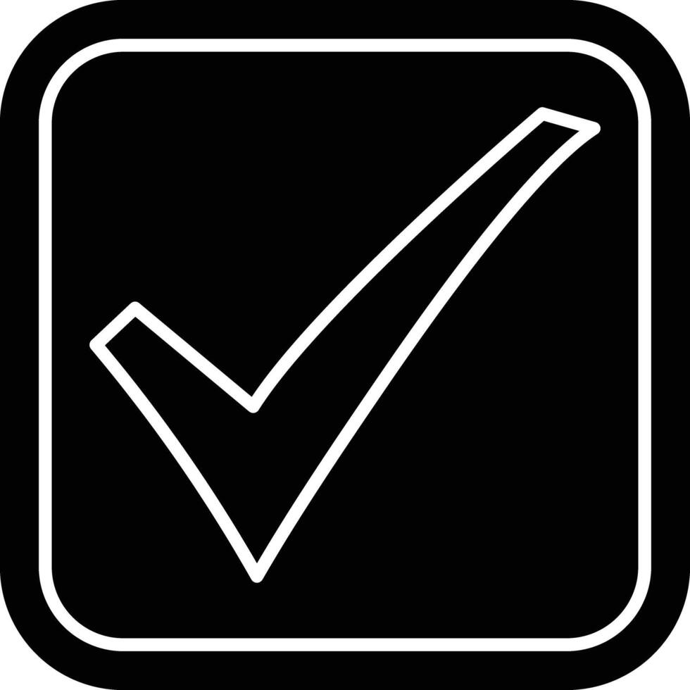Check Sign Line Icon vector