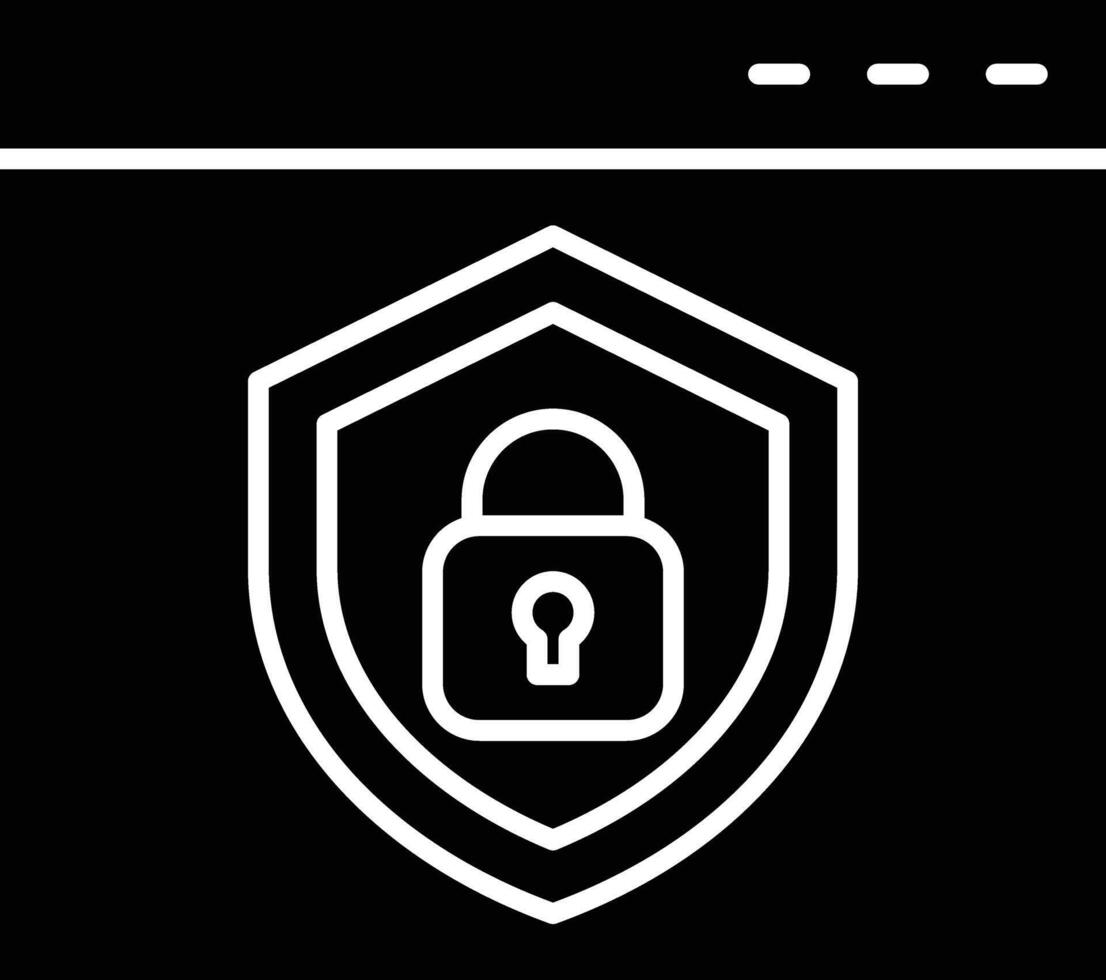 SSL Glyph Icon Design vector