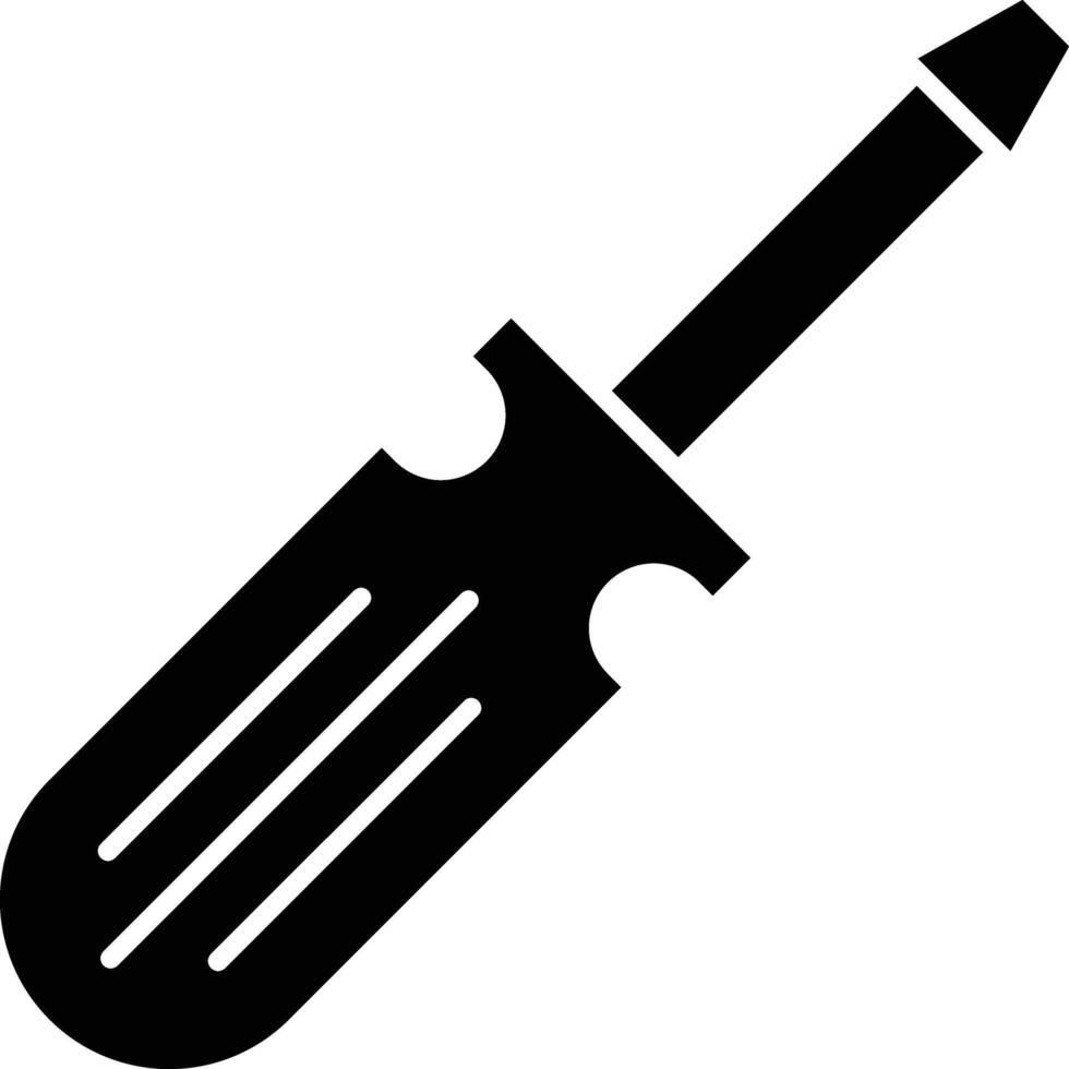 Screwdriver Glyph Icon Design vector