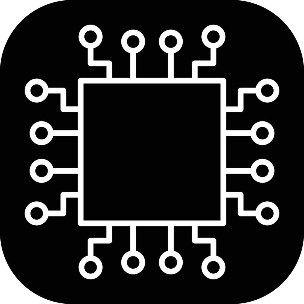 Circuit Glyph Icon Design vector