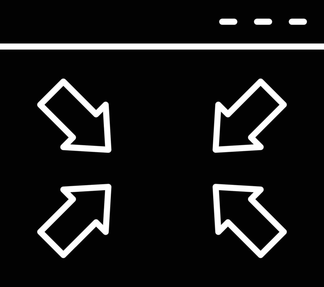 Minimize Glyph Icon Design vector