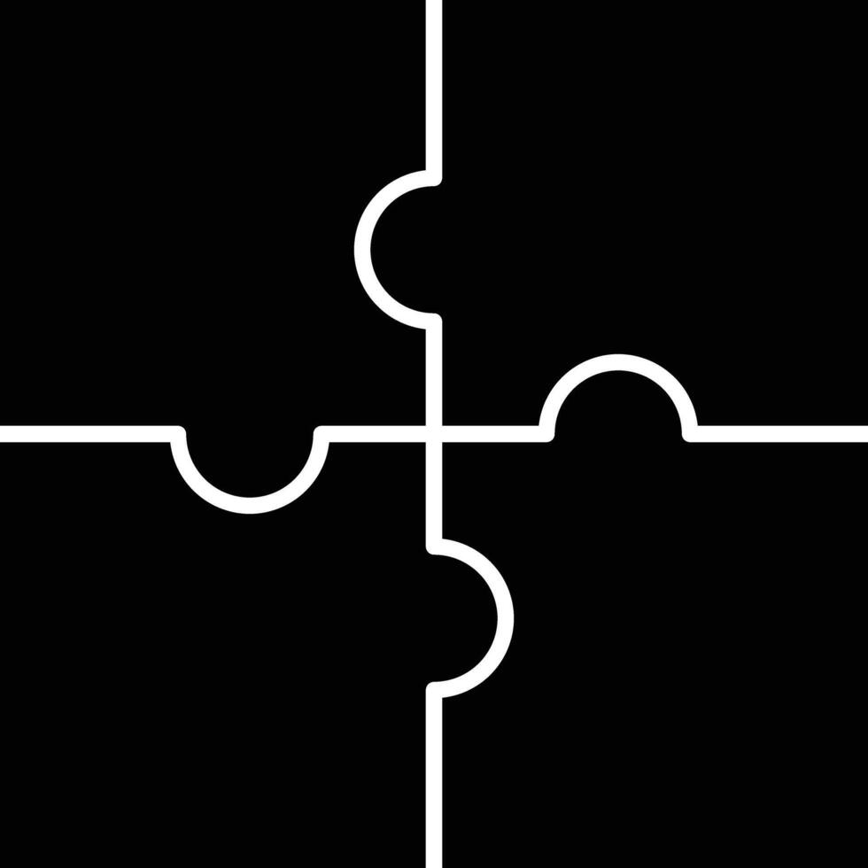 Jigsaw Line Icon vector