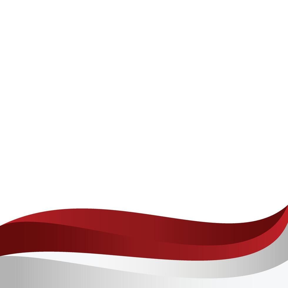 Indonesian Independence Day Wavy Footer vector