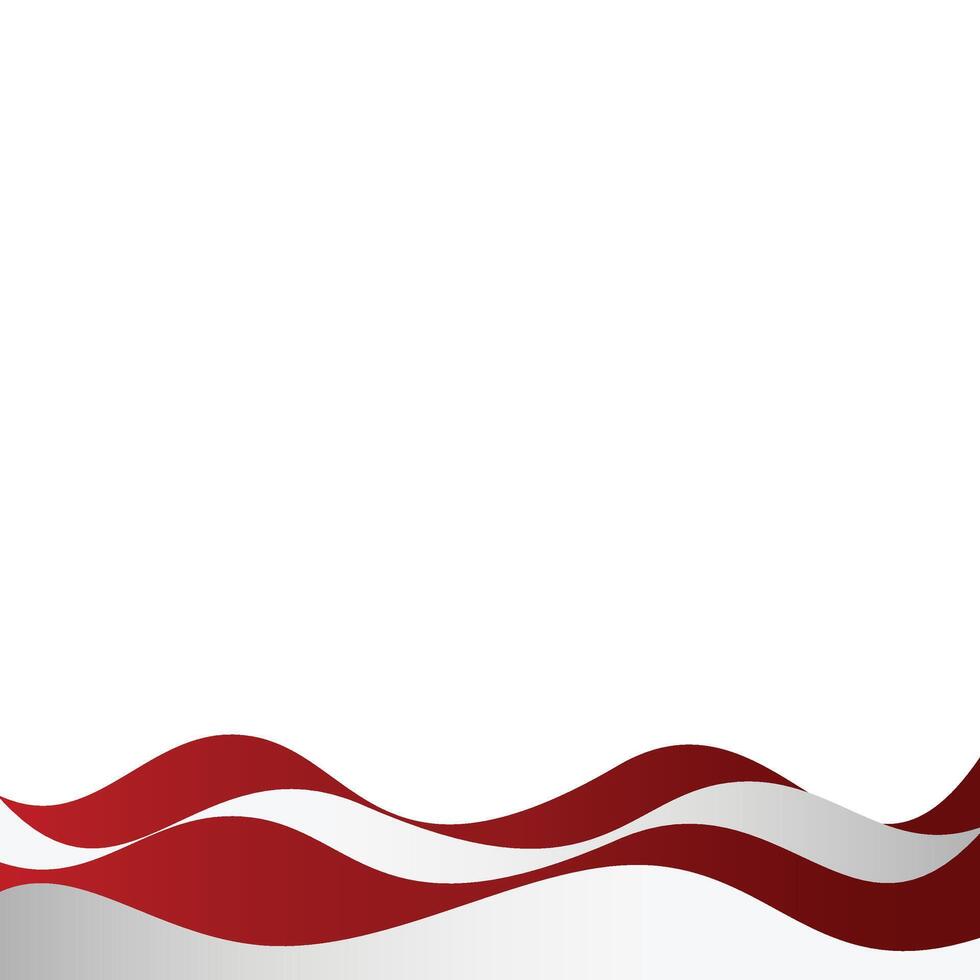 Indonesian Independence Day Wavy Footer vector