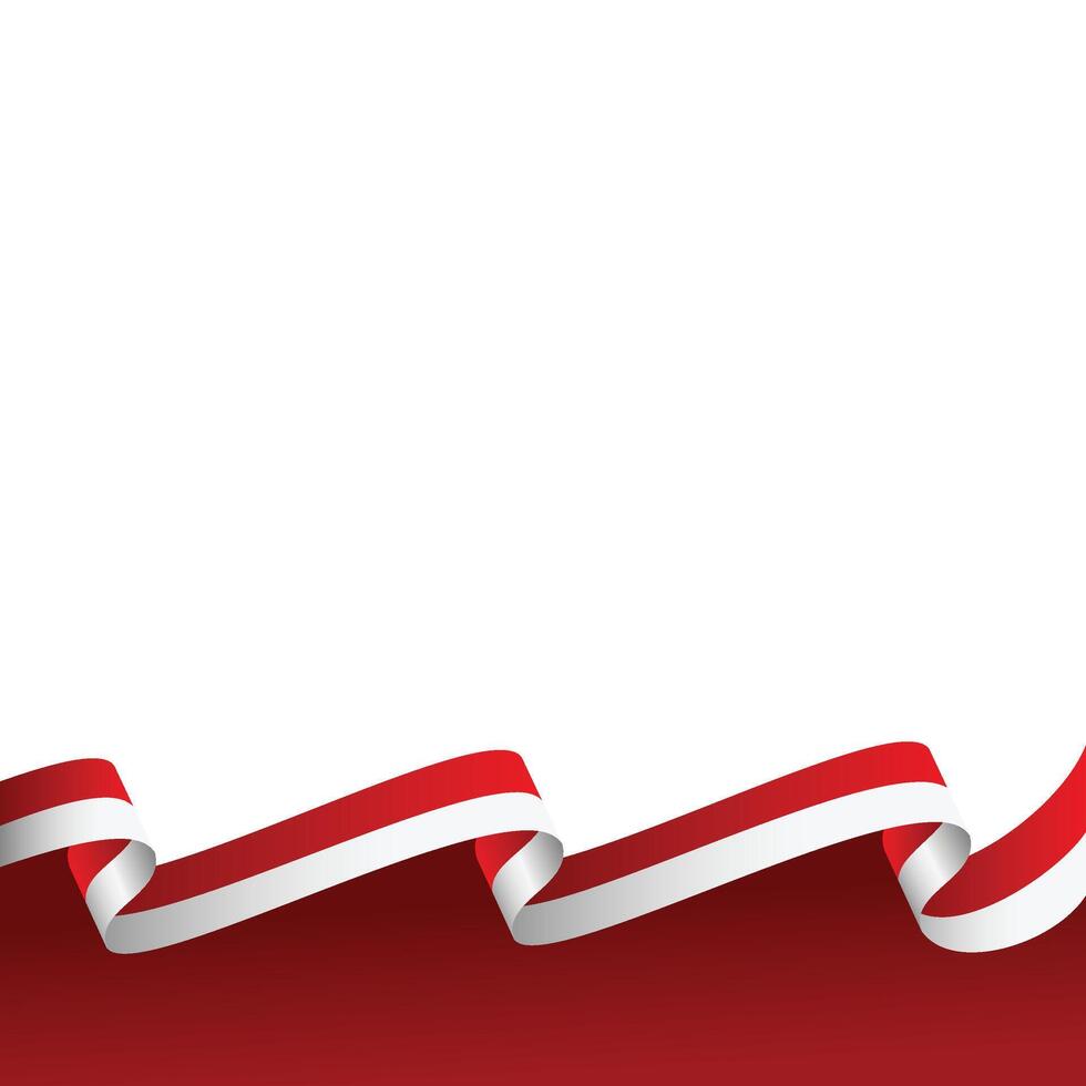 Indonesian Indepedence Day Flag Footer vector