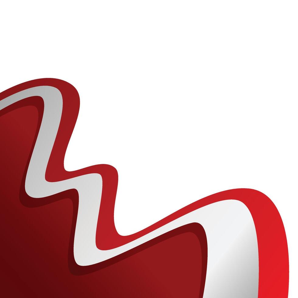 Red And White Indonesian Flag Corner vector